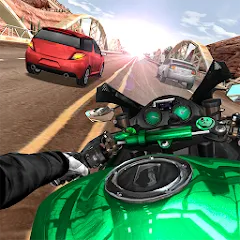 Взломанная Moto Rider In Traffic (Мото Райдер в Трафике)  [МОД Все открыто] - последняя версия apk на Андроид