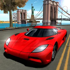 Скачать взломанную Car Driving Simulator: NY (Симулятор вождения автомобиля)  [МОД Много денег] - последняя версия apk на Андроид