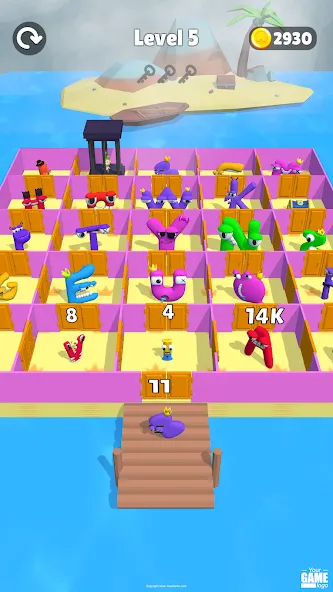 Alphabet Battle: Room Maze (Алфавит батл)  [МОД Бесконечные монеты] Screenshot 4