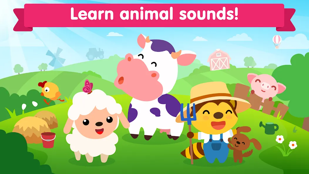 Animal sounds games for babies  [МОД Бесконечные деньги] Screenshot 1