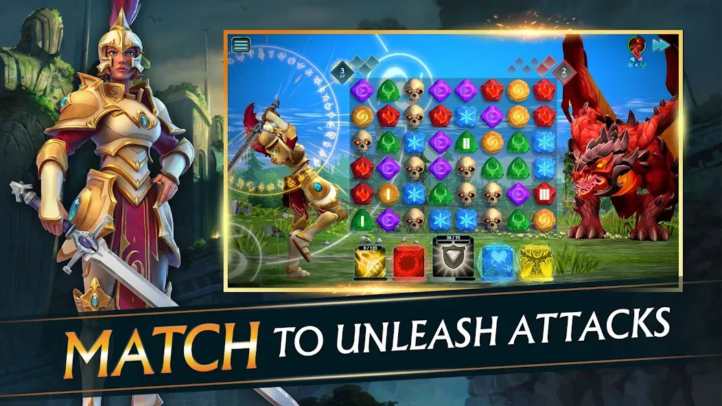 Puzzle Quest 3 - Match 3 RPG (Пазл Квест 3)  [МОД Unlocked] Screenshot 1