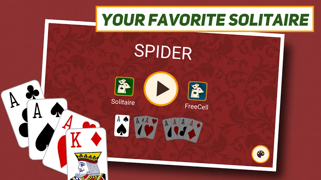 Spider Solitaire: Classic  [МОД Много денег] Screenshot 1