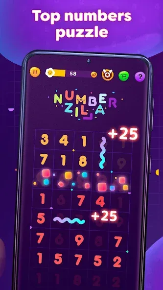 Numberzilla: Number Match Game (Намберзилла)  [МОД Все открыто] Screenshot 2