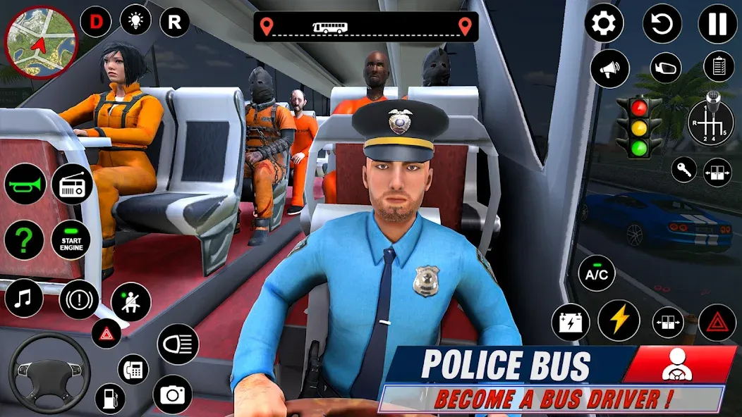 Police Bus Simulator Bus Games  [МОД Много монет] Screenshot 3