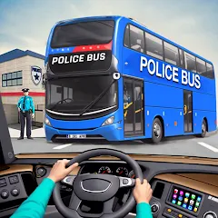 Скачать взлом Police Bus Simulator Bus Games  [МОД Много монет] - стабильная версия apk на Андроид