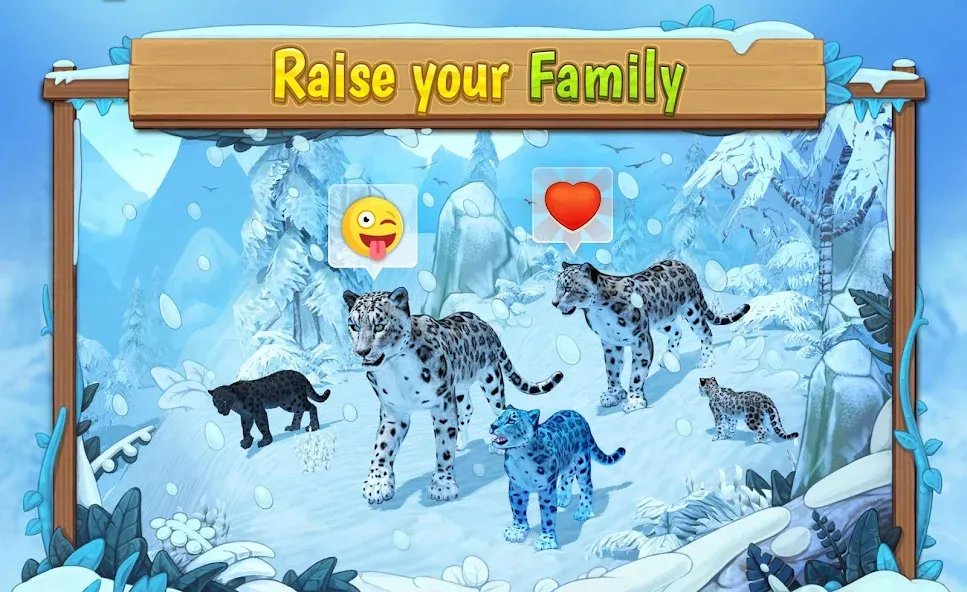 Snow Leopard Family Sim Online  [МОД Unlocked] Screenshot 1