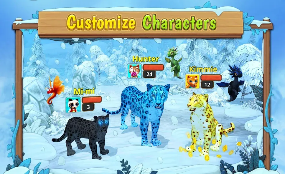 Snow Leopard Family Sim Online  [МОД Unlocked] Screenshot 2