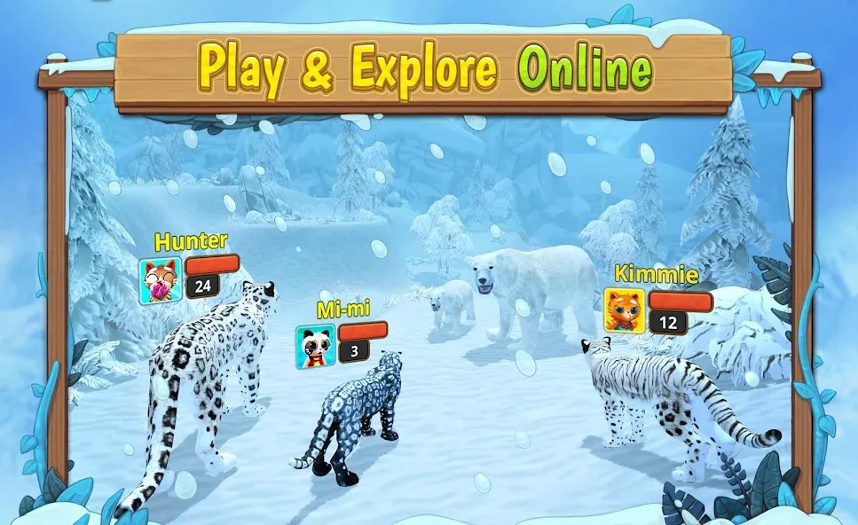 Snow Leopard Family Sim Online  [МОД Unlocked] Screenshot 3