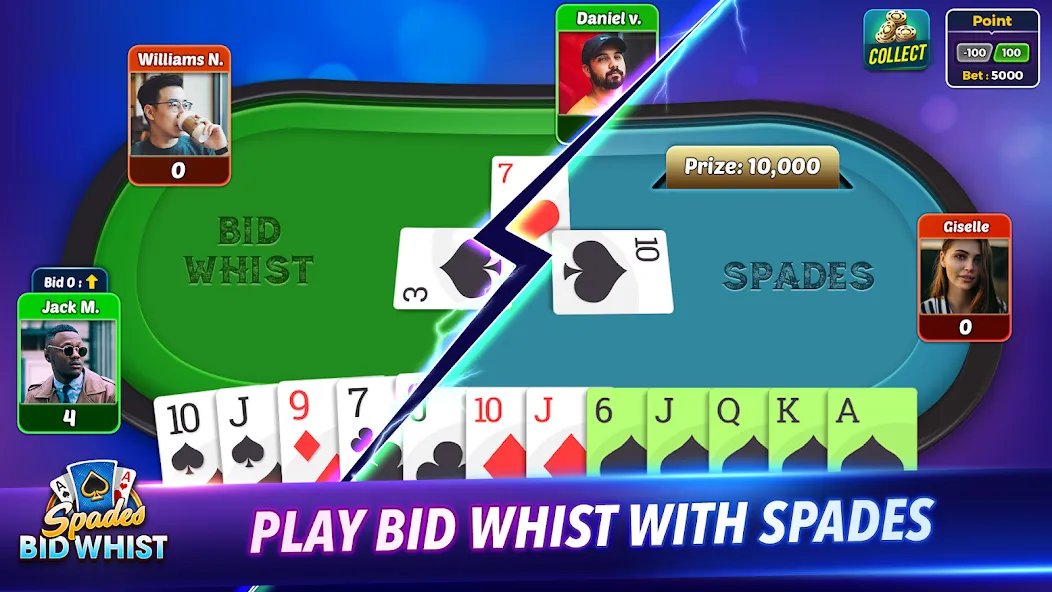 Spades: Bid Whist Classic Game (Бид Вист Классик)  [МОД Mega Pack] Screenshot 2