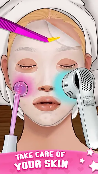 ASMR Doctor Game: Makeup Salon (АСМР автономная сенсорная меридиональная реакция)  [МОД Бесконечные монеты] Screenshot 4