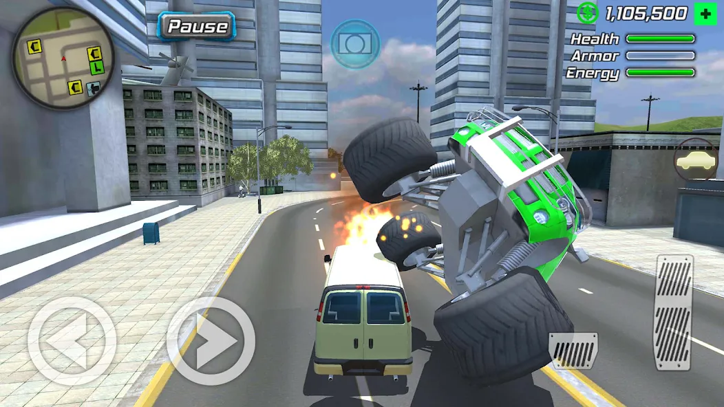 Rope Frog Ninja Hero Car Vegas (Роуп Фрог Ниндзя Герой Кар Вегас)  [МОД Много денег] Screenshot 3