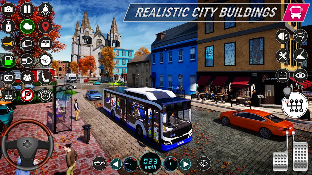 City Bus Simulator: Bus Games (Риал Сити Бас Симулятор Геймс)  [МОД Mega Pack] Screenshot 3