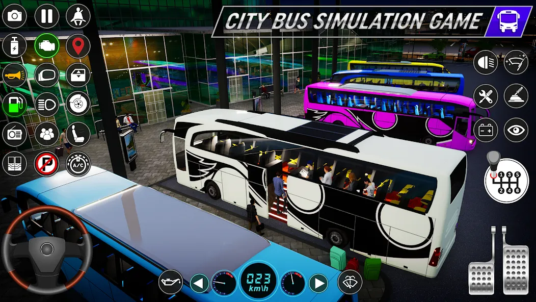 City Bus Simulator: Bus Games (Риал Сити Бас Симулятор Геймс)  [МОД Mega Pack] Screenshot 4