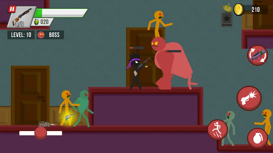 Stick vs Zombies (Стикмен против Зомби)  [МОД Unlocked] Screenshot 3