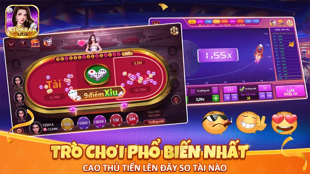 VIP8888 Play - Sòng Bạc ONLINE (ВИП8888 Плей)  [МОД Бесконечные монеты] Screenshot 3