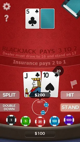 Blackjack 21  [МОД Много денег] Screenshot 3