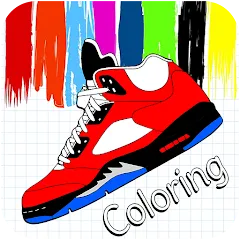 Скачать взломанную Basketball Shoes Coloring Book (Раскраска кроссовок для баскетбола)  [МОД Все открыто] - последняя версия apk на Андроид