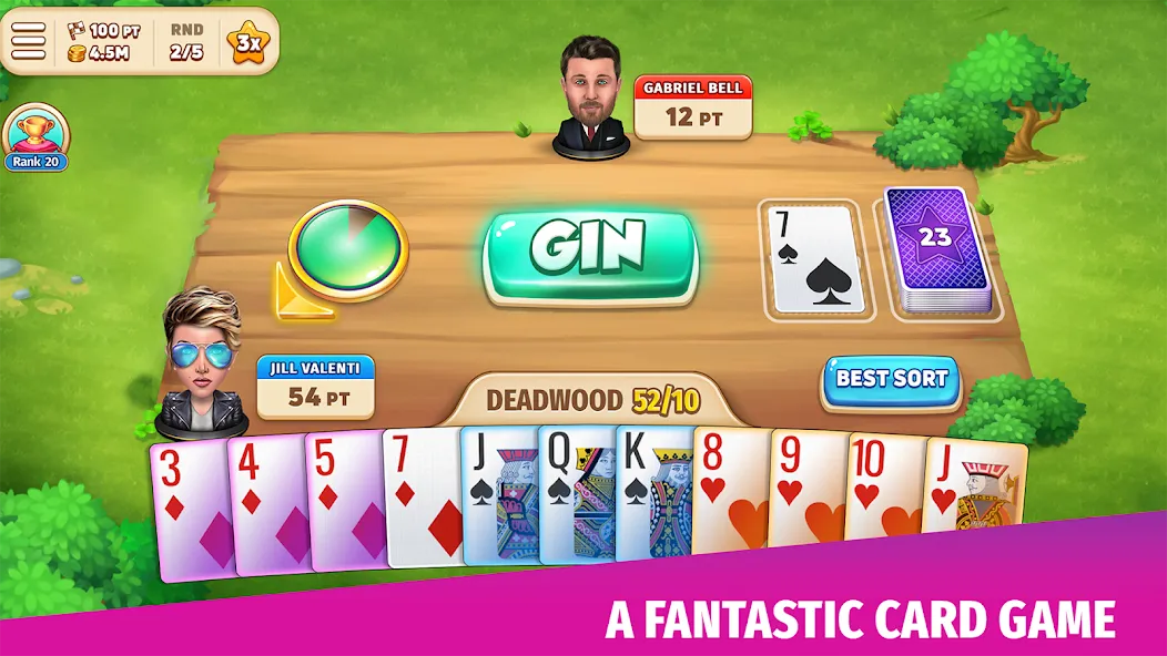 Gin Rummy Stars - Card Game (Джин Рамми Старс)  [МОД Все открыто] Screenshot 1