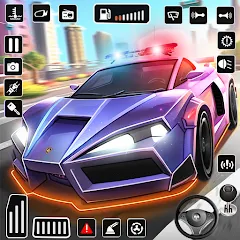 Скачать взлом Police Car Kids Driving Game (Кидс Полис Геймс)  [МОД Много монет] - стабильная версия apk на Андроид