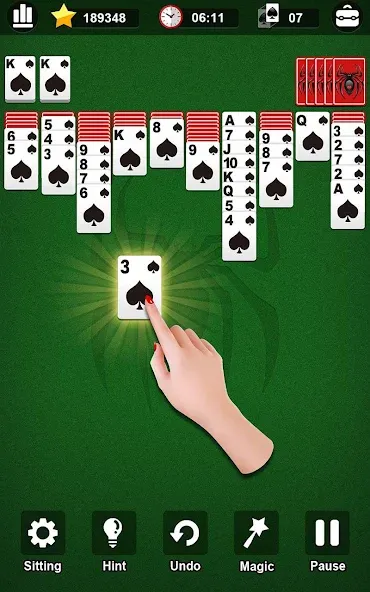 Spider Solitaire  [МОД Unlocked] Screenshot 1