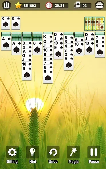 Spider Solitaire  [МОД Unlocked] Screenshot 3