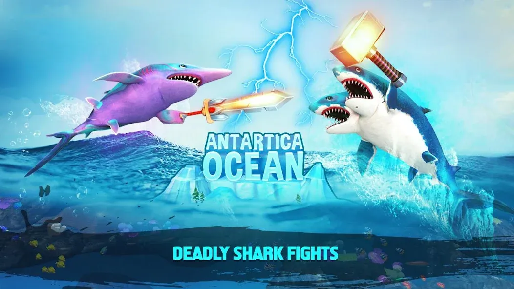 Double Head Shark Attack PVP  [МОД Menu] Screenshot 1