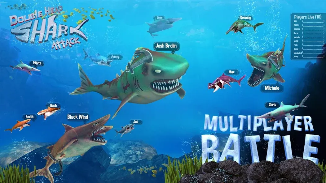 Double Head Shark Attack PVP  [МОД Menu] Screenshot 4