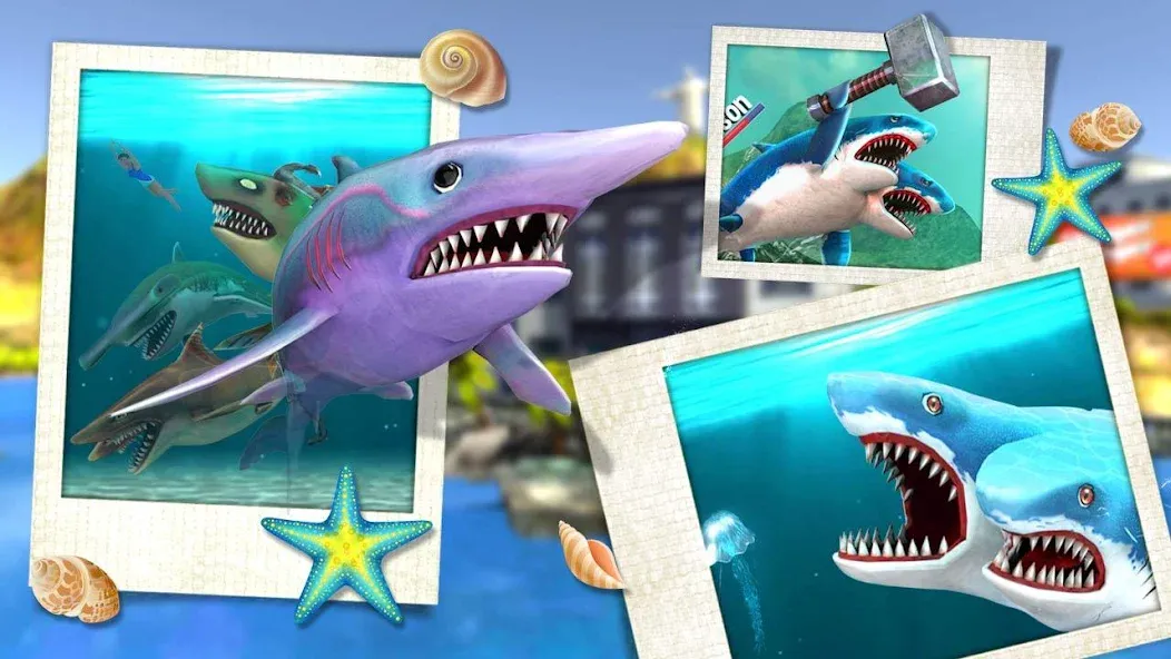 Double Head Shark Attack PVP  [МОД Menu] Screenshot 5