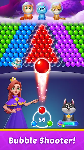 Bubble Shooter Kingdom  [МОД Много денег] Screenshot 2