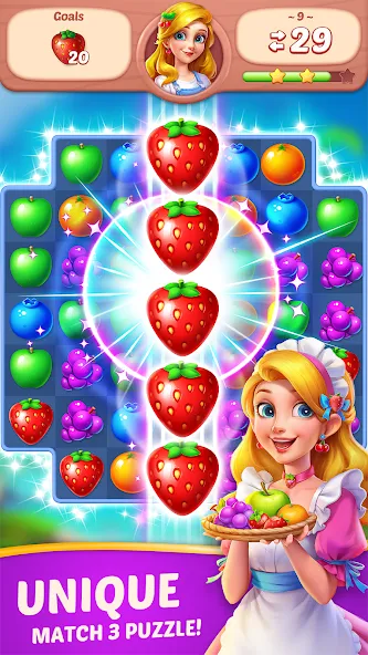 Fruit Diary - Match 3 Games  [МОД Mega Pack] Screenshot 1