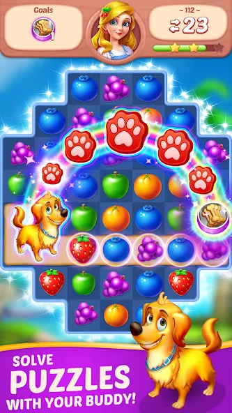 Fruit Diary - Match 3 Games  [МОД Mega Pack] Screenshot 4