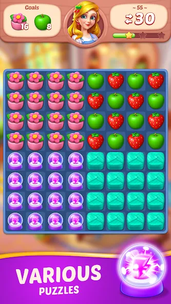 Fruit Diary - Match 3 Games  [МОД Mega Pack] Screenshot 5