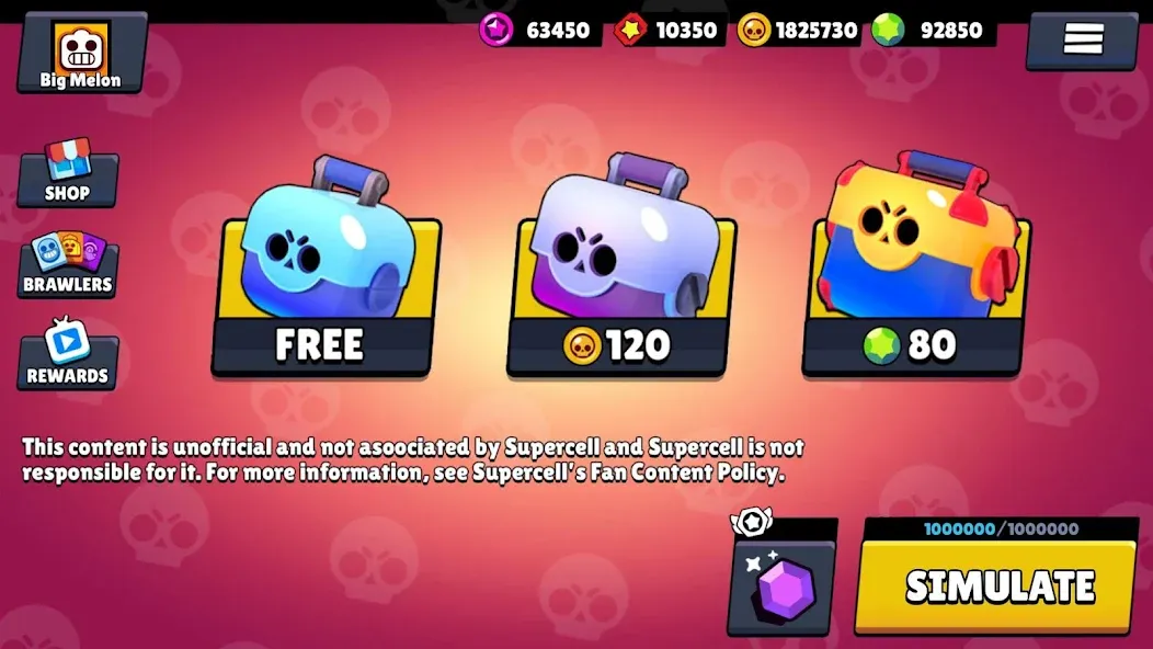 Box Simulator for Brawl Stars  [МОД Menu] Screenshot 1