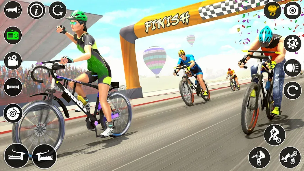 BMX Cycle Race 3d Cycle Games (гонка на велосипедах 3D игры на велосипеде)  [МОД Menu] Screenshot 4