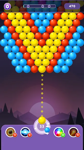 Bubble Shooter Rainbow  [МОД Много монет] Screenshot 2