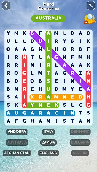 Word Search - Word Puzzle Game  [МОД Все открыто] Screenshot 2