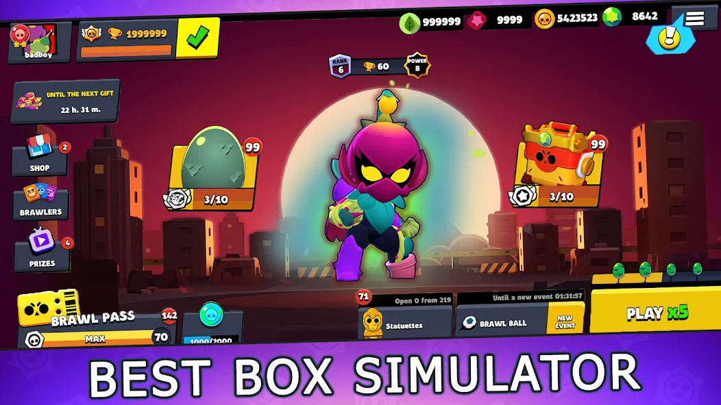 Box Simulator for Brawl Stars  [МОД Много денег] Screenshot 1