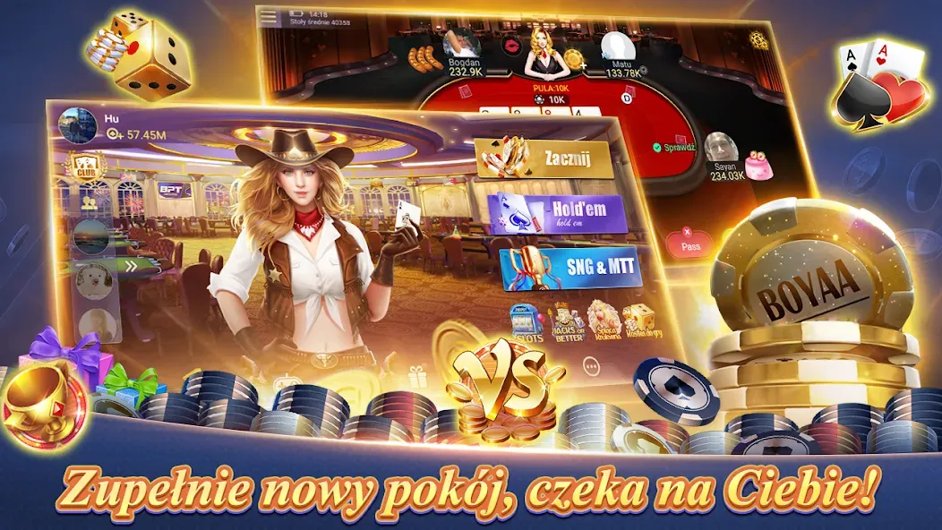 Texas Poker Polski  (Boyaa) (Техасский Покер Польский)  [МОД Бесконечные деньги] Screenshot 3