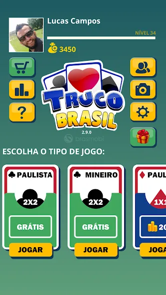 Truco Brasil - Truco online (Труко Бразиль)  [МОД Много монет] Screenshot 2