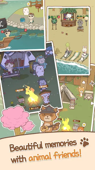 Animal Camping: Idle Camp (Анимал Кемпинг)  [МОД Menu] Screenshot 4