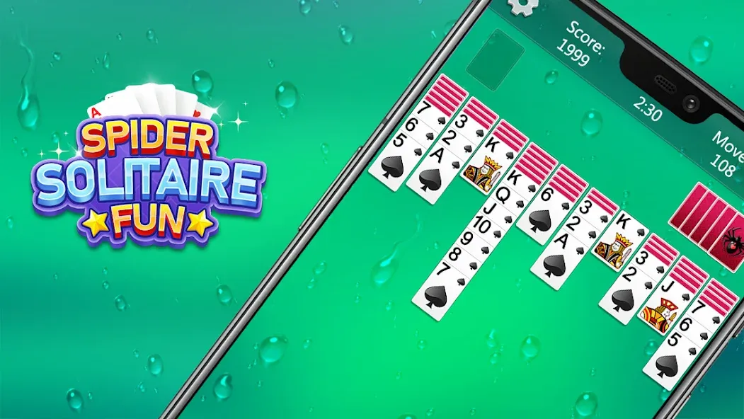 Spider Solitaire Fun (Спайдер Солитер Фан)  [МОД Меню] Screenshot 3