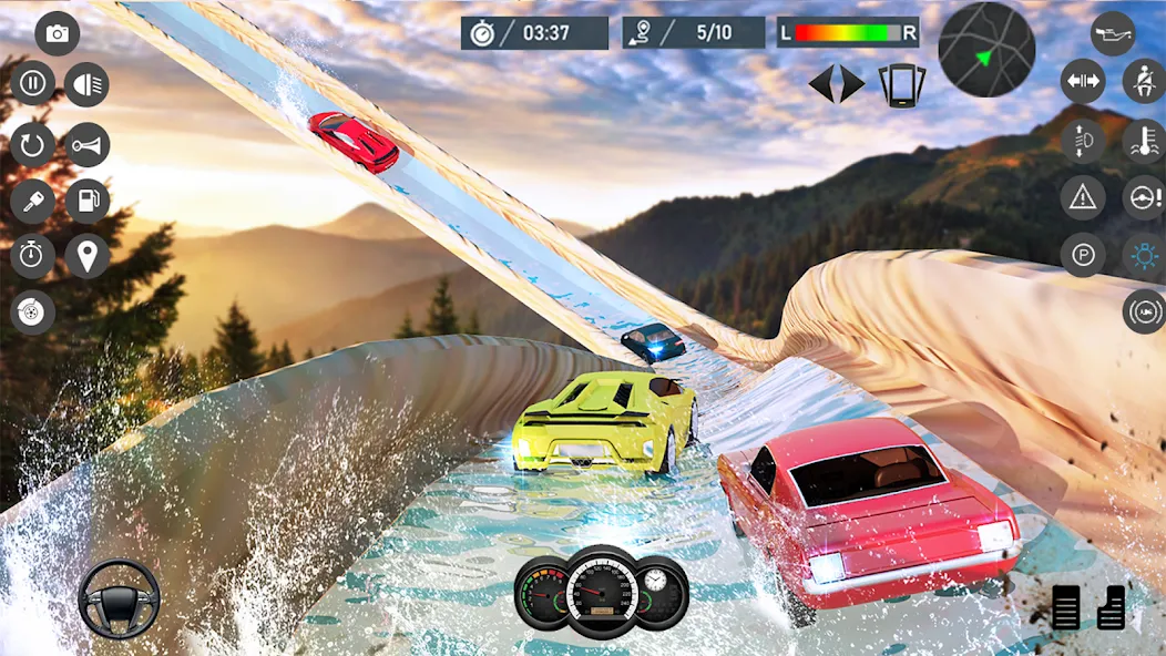 Water Slide Car Race games (Ватер Слайд Кар Рейс игры)  [МОД Все открыто] Screenshot 4