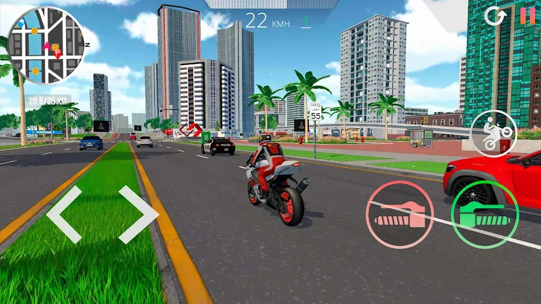 Motorcycle Real Simulator (Мотоцикл Реальный Симулятор)  [МОД Unlimited Money] Screenshot 4