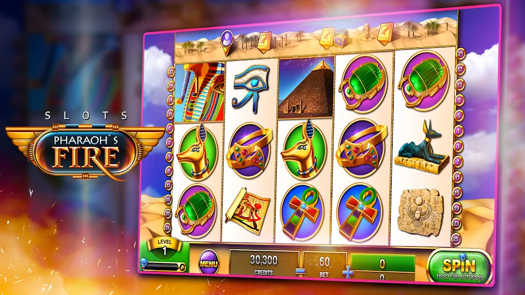 Slots - Pharaoh's Fire (Слоты)  [МОД Много монет] Screenshot 2