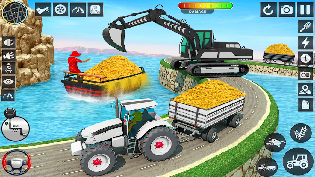 Big Tractor Farming Simulator (Биг Трактор Фарминг Симулятор)  [МОД Бесконечные монеты] Screenshot 2