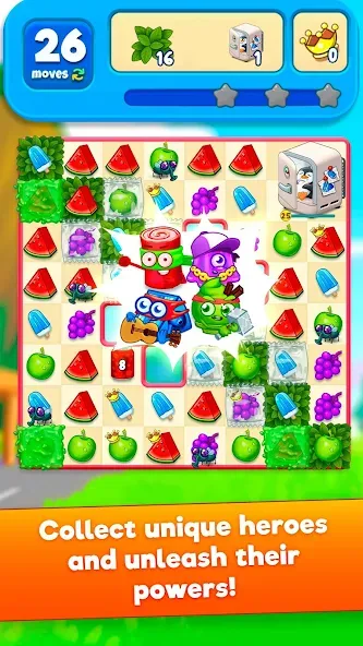 Sugar Heroes - match 3 game  [МОД Меню] Screenshot 2