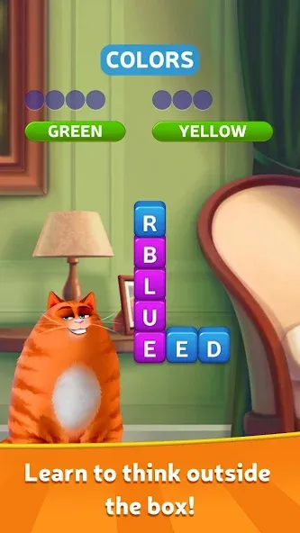 Kitty Scramble: Word Game  [МОД Много монет] Screenshot 1