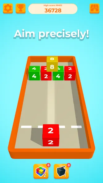 Chain Cube 2048: 3D merge game (Чейн Куб)  [МОД Unlocked] Screenshot 1