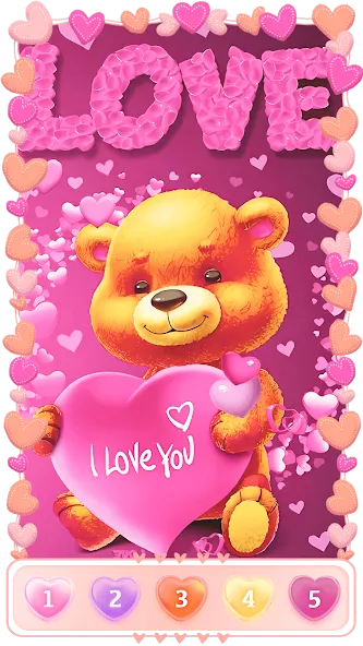 Love, Heart Coloring Book  [МОД Unlimited Money] Screenshot 4