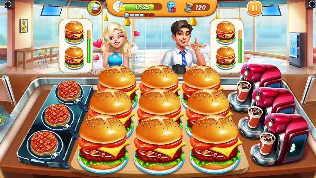 Cooking City - Cooking Games (Кукинг Сити)  [МОД Бесконечные монеты] Screenshot 3